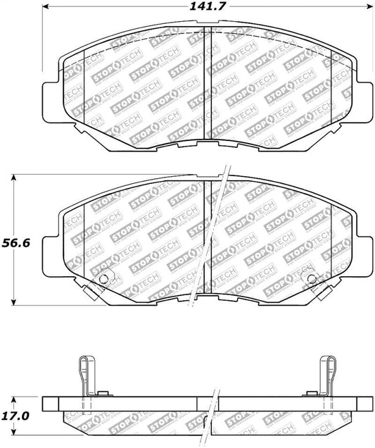 StopTech Street Select Brake Pads - Front - Torque Motorsport