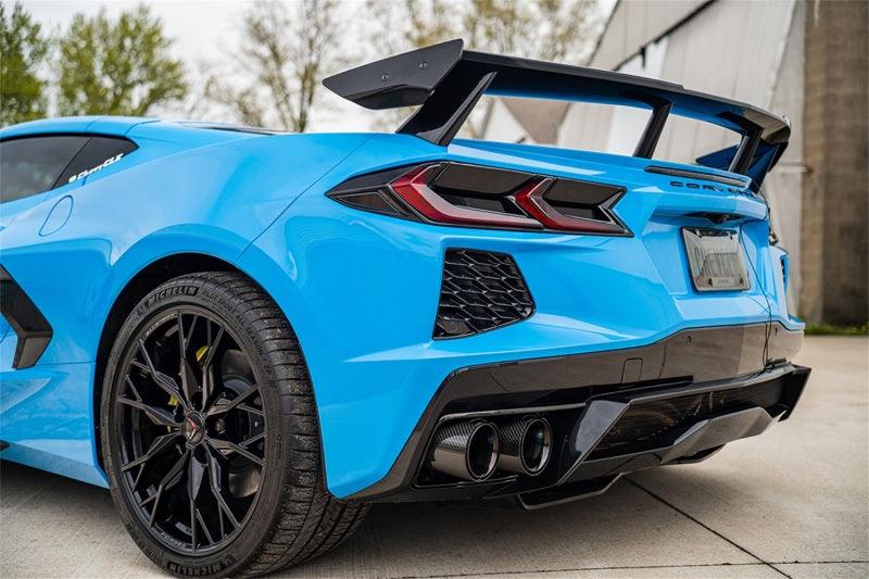 Corsa 20-23 Chevrolet Corvette C8 RWD 3in Valved Cat-Back w/ 4.5in Carbon Fiber Black PVD - Torque Motorsport