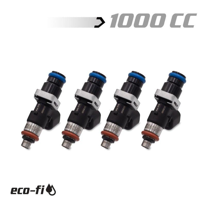 BLOX Racing Eco-Fi Street Injectors 1000cc/min w/1/2in Adapter Honda K Series (Set of 4) - Torque Motorsport