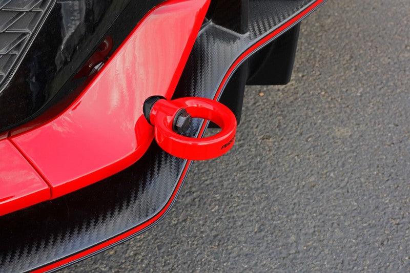 Perrin 10th Gen Civic SI/Type-R/Hatchback Tow Hook Kit (Rear) - Red - Torque Motorsport