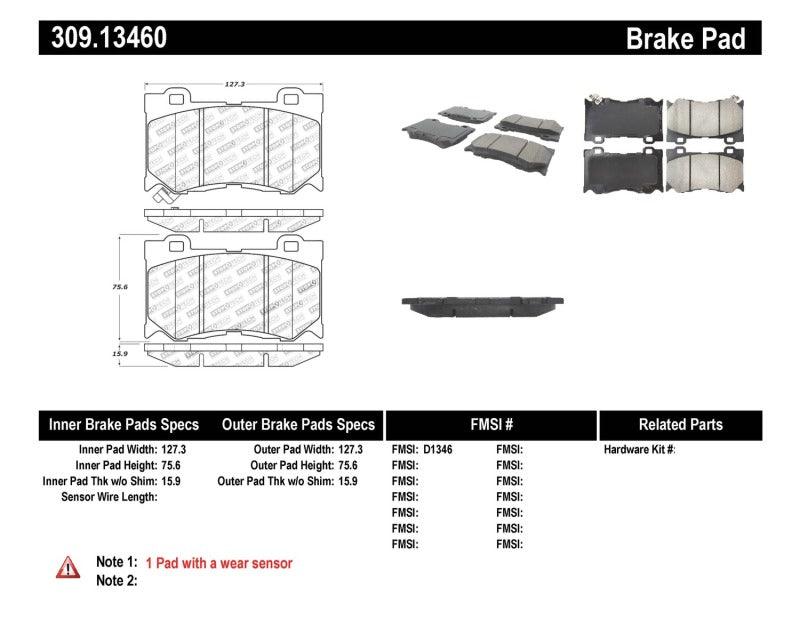 StopTech Performance 09-13 Infiniti FX35/FX37/FX45/FX50/08-13 G37 / 09-12 370Z Front Brake Pads - Torque Motorsport