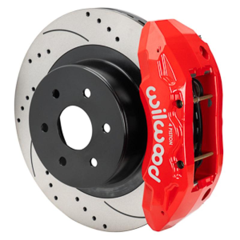 Wilwood 99-18 Chevy Silverado/GMC Sierra 16x1.25 D&S Rotor TX4R 4 Piston Rear Brake Kit - Red - Torque Motorsport