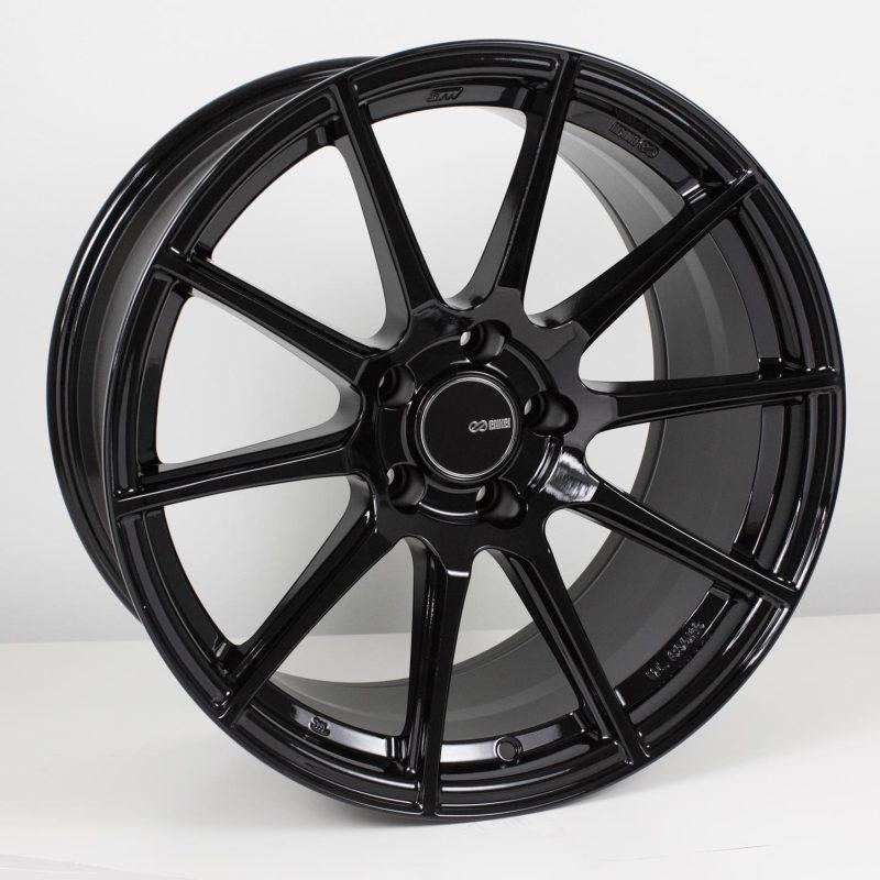 Enkei TS10 18x8.5 45mm Offset 5x100 Bolt Pattern 72.6mm Bore Dia Black Wheel - Torque Motorsport