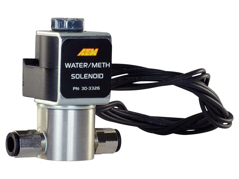 AEM Water/Methanol Injection System - High-Flow Low-Current WMI Solenoid - 200PSI 1/8in-27NPT In/Out - Torque Motorsport