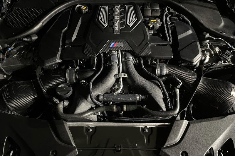 CSF 16-21 BMW M5 (F90) / 17-21 BMW M8 (F91/F92/F93) Twin Charge-Air-Cooler Set - Crinkle Black - Torque Motorsport