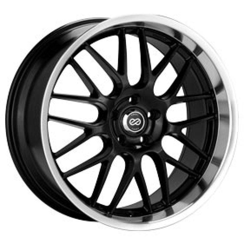 Enkei Lusso 20 x 8.5 40mm Offset 5x114.3 Bolt Pattern Black w/ Machine Lip Wheel - Torque Motorsport