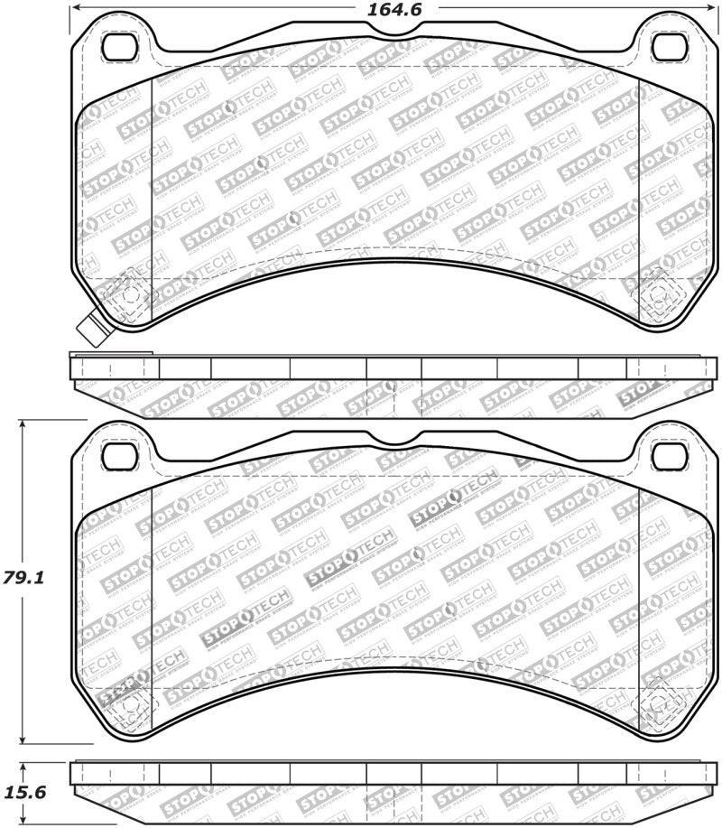 StopTech Performance 08-09 Lexus IS F Front Brake Pads - Torque Motorsport