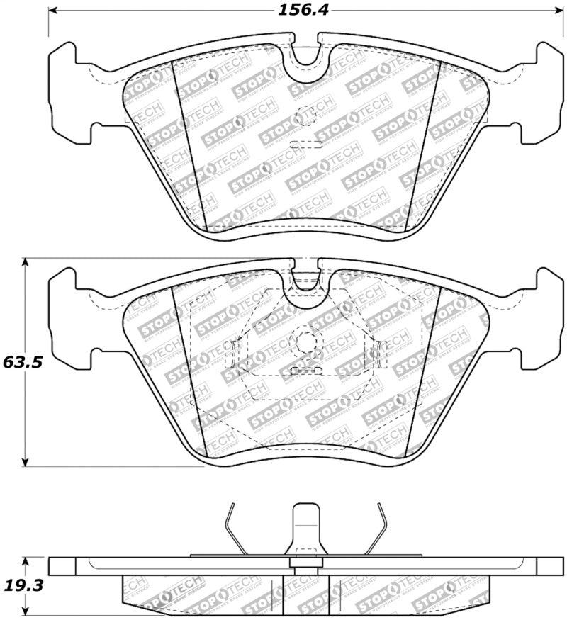 StopTech 95-99 BMW M3 / 01-07 M3 E46 / 89-93 M5 / 98-02 Z3 M series Front Brake Pads - Torque Motorsport