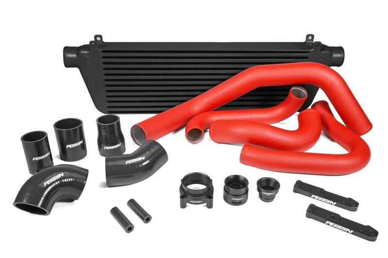 Perrin 22-23 Subaru WRX Front Mount Intercooler Kit (Red Tubes & Black Core) - Torque Motorsport