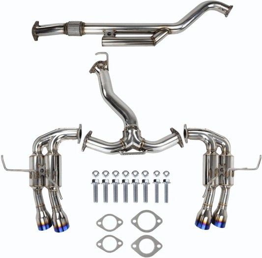 Invidia 2022+ Subaru WRX Gemini Single Layer Quad Titanium Tip Cat-Back Exhaust - Torque Motorsport