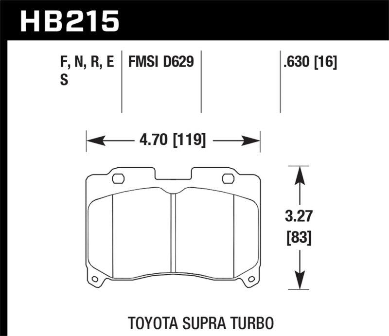 Hawk 93-98 Toyota Supra TT HP+ Street Front Brake Pads - Torque Motorsport