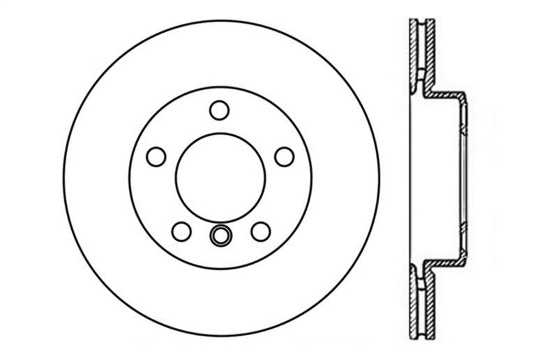 StopTech 9/07-09 BMW 328 Slotted & Drilled Left Front Rotor - Torque Motorsport