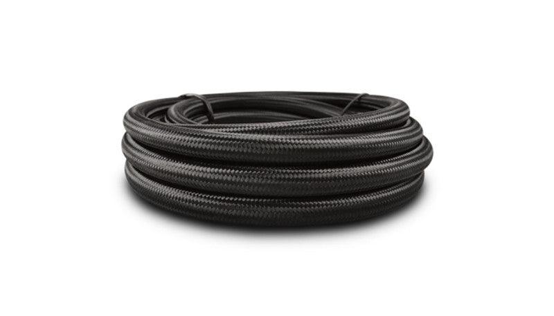 Vibrant Black Nylon Braided Flex Hose w/PTFE Liner AN -16 (10ft Roll) - Torque Motorsport