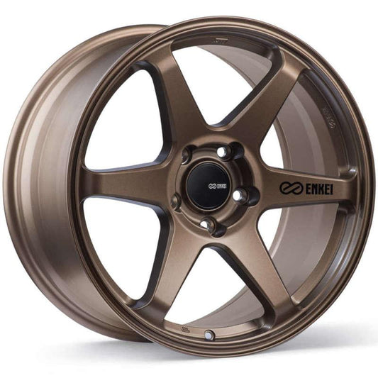 Enkei T6R 17x8 40mm Offset 5x114.3 Bolt Pattern 72.6 Bore Matte Bronze Wheel - Torque Motorsport