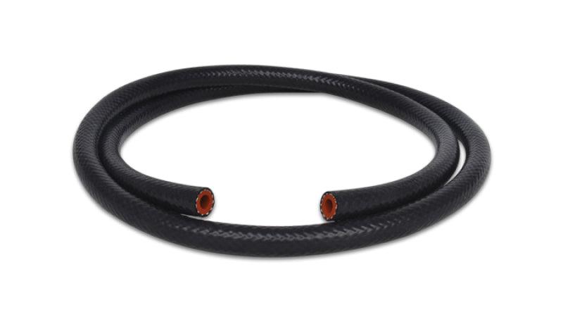 Vibrant 1/4in (6mm) I.D. x 20 ft. Silicon Heater Hose reinforced - Black - Torque Motorsport