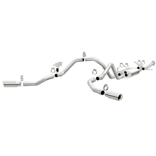 MagnaFlow Cat-Back 10-15 Toyota Tundra SC LB / CC SB 4.6L/5.7L V8 SS 2.5 Dual Split Rear 4in Tip - Torque Motorsport