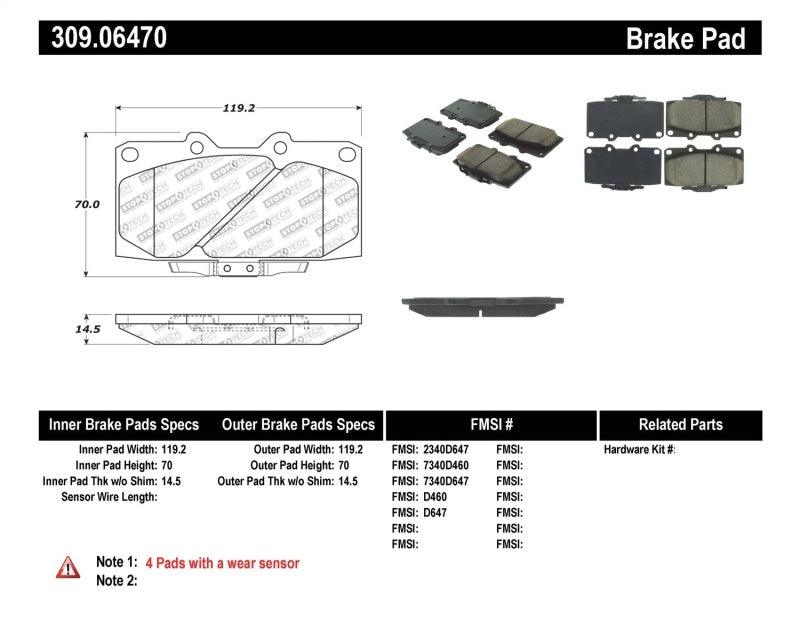 StopTech 89-96 Nissan 300ZX Sport Performance Front Brake Pads - Torque Motorsport