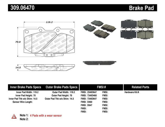 StopTech 89-96 Nissan 300ZX Sport Performance Front Brake Pads - Torque Motorsport