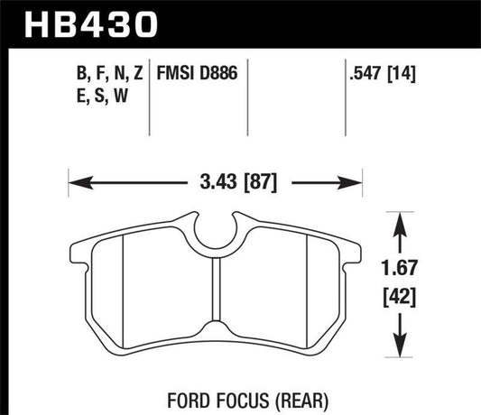 Hawk HP+ Street Brake Pads - Torque Motorsport