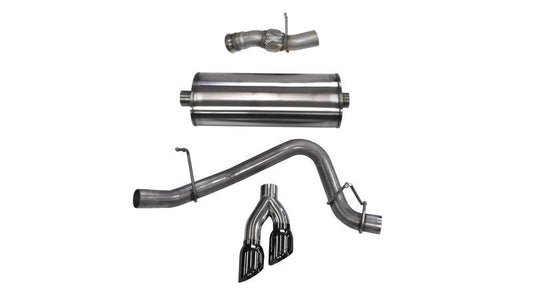 Corsa 15-16 GMC Yukon Denali 6.2L V8 Single Side Exit Cat-Back Exhaust w/ Polished Black Tips - Torque Motorsport