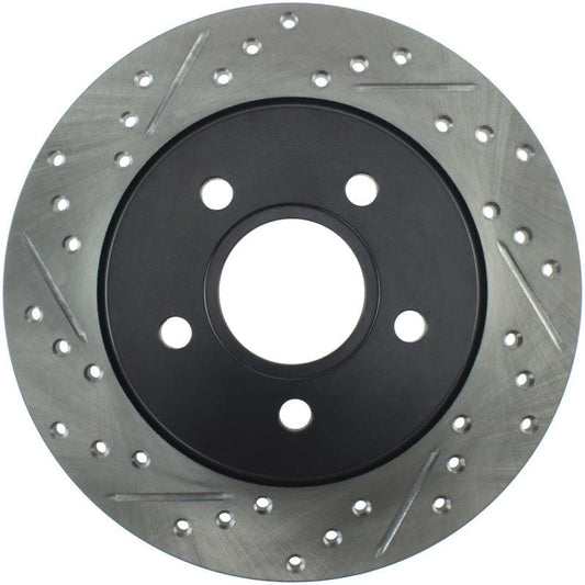 StopTech 12-15 Ford Focus w/ Rear Disc Brakes Rear Right Slotted & Drilled Rotor - Torque Motorsport