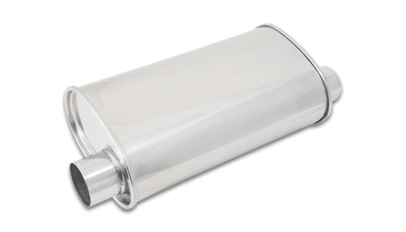 Vibrant StreetPower Oval Muffler 5in x 9in x 15in - 2.5in inlet/outlet (Offset-Offset Same Side) - Torque Motorsport