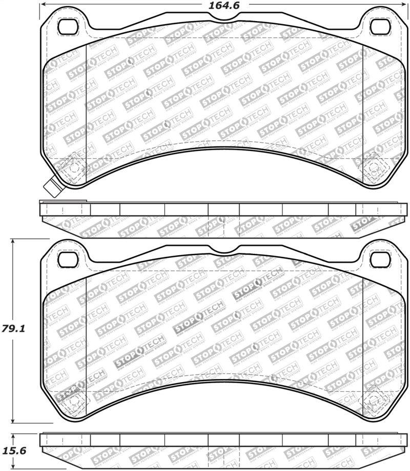 StopTech Performance 08-09 Lexus IS F Front Brake Pads - Torque Motorsport