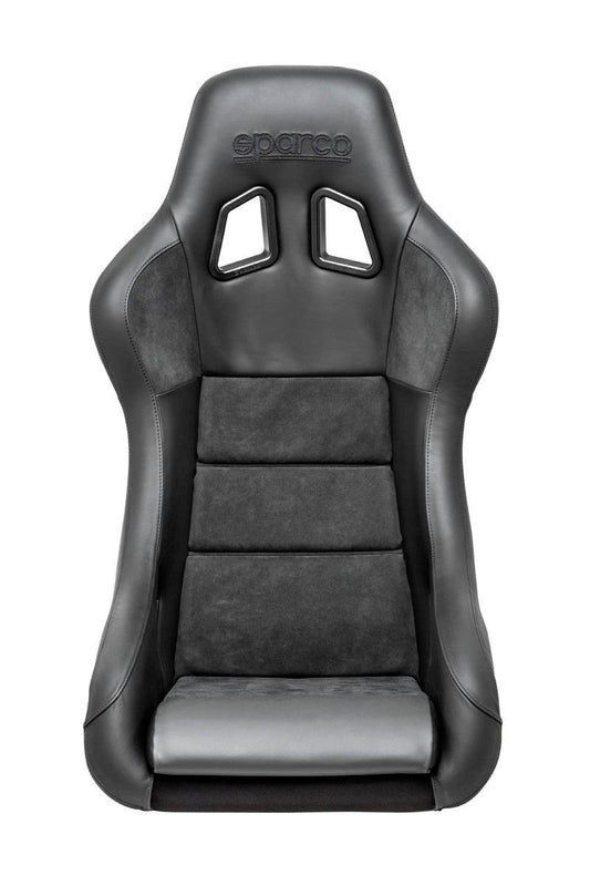 Sparco Seat QRT Performance Leather/Alcantara Black (Must Use Side Mount 600QRT) - Torque Motorsport