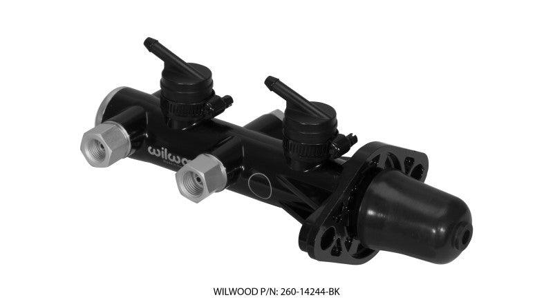 Wilwood Tandem Remote Master Cylinder - 1 1/8in Bore Black - Torque Motorsport