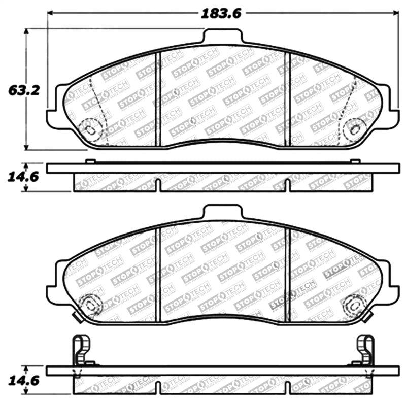 StopTech Performance 04-08 Cadillac XLR/XLR-V / 97-10 Corvette / 05-06 Pontiac GTO Front Brake Pads - Torque Motorsport