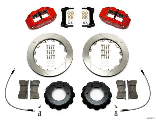 Wilwood Narrow Superlite Red 6R Front Kit 12.88in Slotted Rotor w/ Lines 05-15 Toyota Tacoma - Torque Motorsport