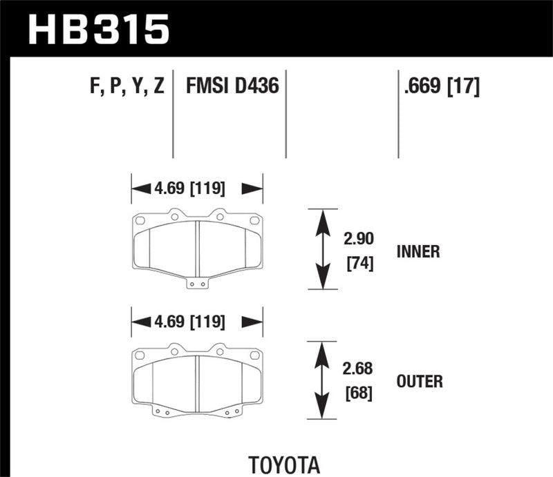 Hawk LTS Street Brake Pads - Torque Motorsport