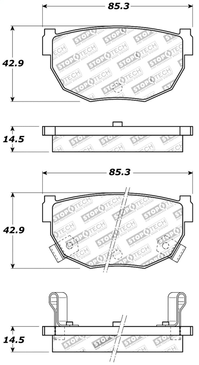 StopTech Performance 89-98 240SX Rear Brake Pads - Torque Motorsport