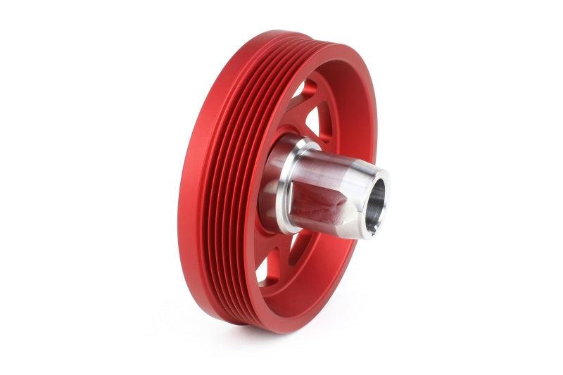 Perrin 19-21 Subaru WRX / 16-18 Forester Lightweight Crank Pulley (FA/FB Engines w/Large Hub) - Red - Torque Motorsport