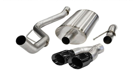 Corsa 11-13 Ford F-150 Raptor 6.2L V8 Black Sport Cat-Back Exhaust - Torque Motorsport