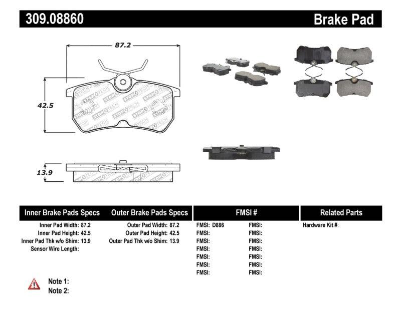 StopTech Performance Brake Pads - Torque Motorsport