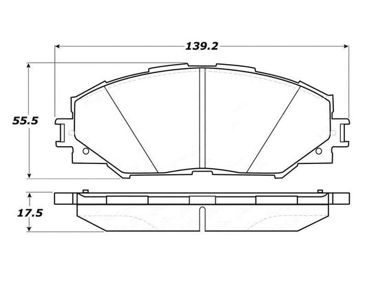 StopTech Street Touring 10 Lexus HS 250h / 09 Pontiac Vibe 1.8L Front Pads - Torque Motorsport