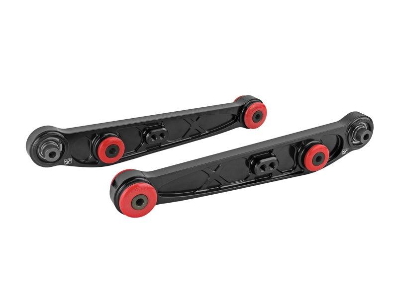 Skunk2 Honda/Acura EG/DC Alpha Series Rear Lower Control Arm Set - Black - Torque Motorsport