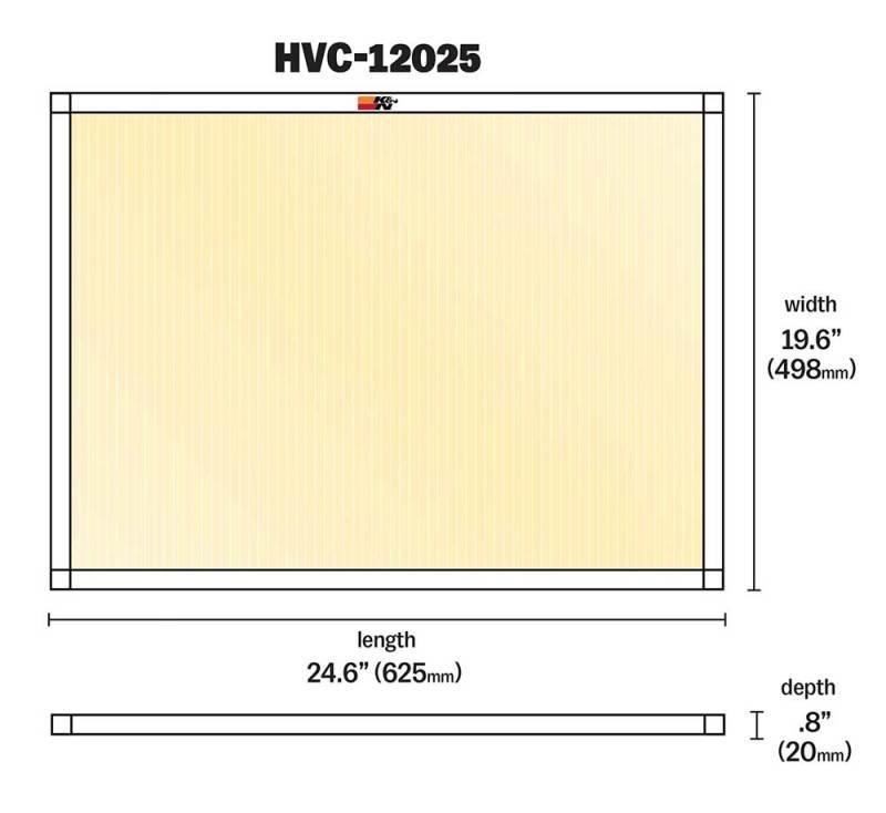 K&N HVAC Filter - 20 x 25 x 1 - Torque Motorsport