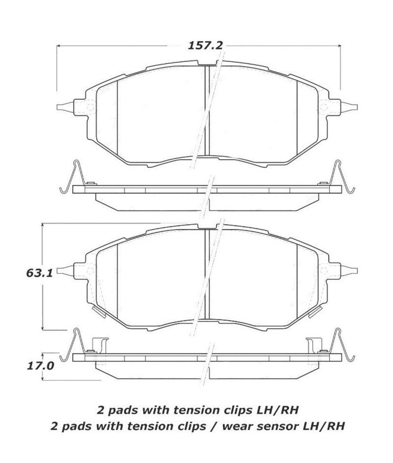 StopTech Street Touring 05-08 Legacy 2.5 GT Front Brake Pads - Torque Motorsport