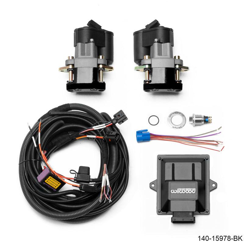 Wilwood Electronic Parking Brake Rear Retrofit Kit - 0.810in Rotor Black - Torque Motorsport