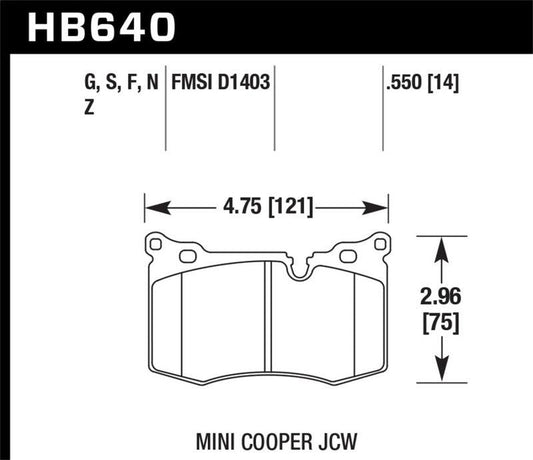 Hawk 14-15 Mini Cooper John Cooper Works Coupe HPS 5.0 Front Brake Pads - Torque Motorsport