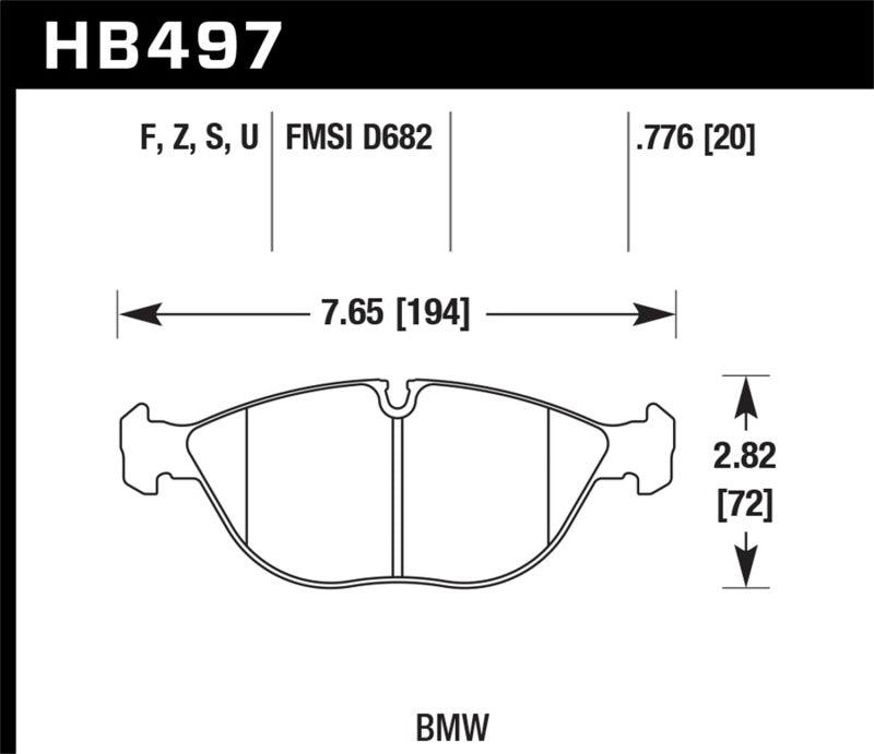 Hawk 04-06 Audi TT Quattro / 04-05 VW Golf R32 Perf Ceramic Street Front Brake Pads - Torque Motorsport