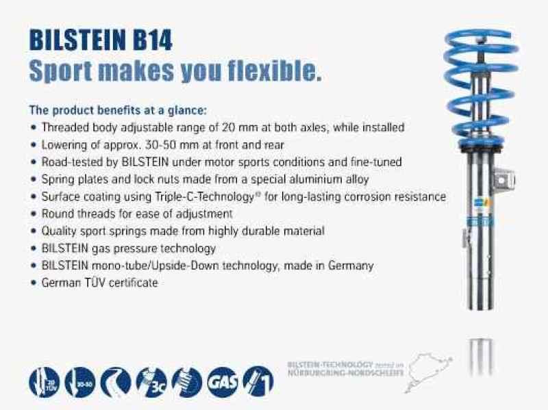 Bilstein B14 2004 Audi A4 Avant Front and Rear Suspension Kit - Torque Motorsport