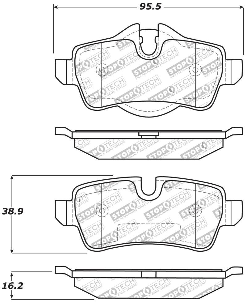 StopTech Performance 07-09 Mini Cooper/Cooper S Rear Brake Pads - Torque Motorsport