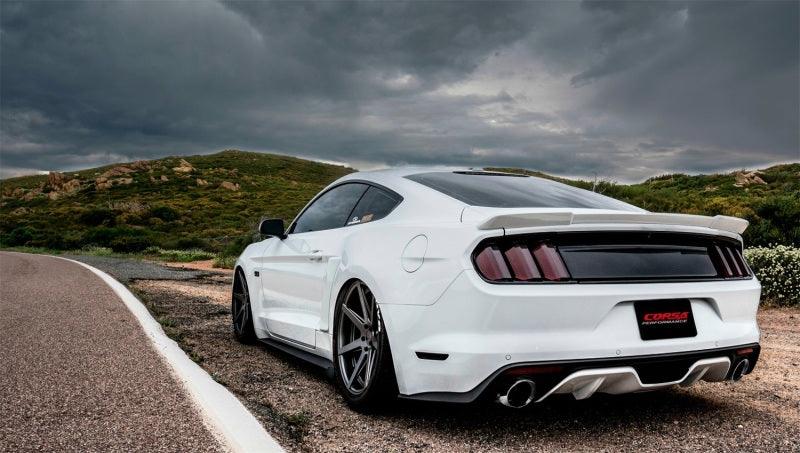 Corsa 2015 Ford Mustang GT 5.0 3in Cat Back Exhaust Polish Dual Tips (Sport) - Torque Motorsport