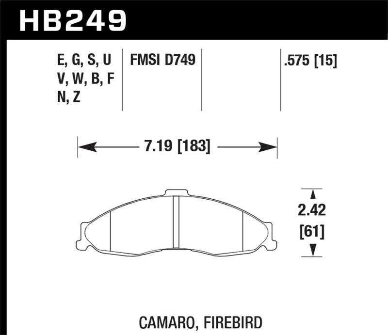 Hawk Performance Ceramic Street Brake Pads - Torque Motorsport