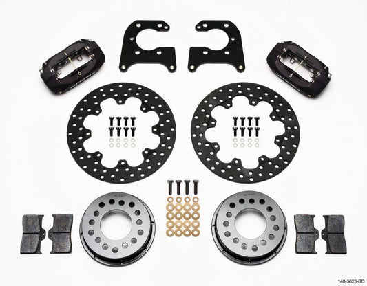 Wilwood Forged Dynalite Rear Drag Kit Drilled Rotor Big Ford 2.50in Offset - Torque Motorsport