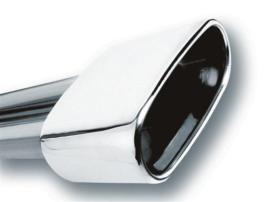 Borla 2.5in Inlet 6.69in x 3in Rectangular Rolled Angle Cut Single Inlet x 5.63in Long Exhaust Tip - Torque Motorsport