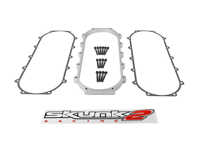 Skunk2 Ultra Series Honda/Acura Silver RACE Intake Manifold 1 Liter Spacer (Inc Gasket & Hardware) - Torque Motorsport